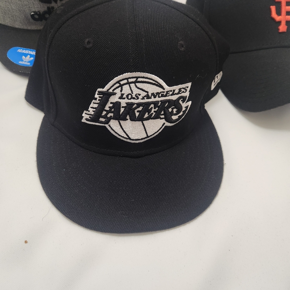Lakers Black and White Cap